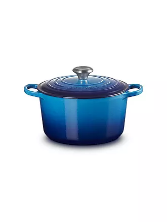 LE CREUSET | Bräter rund hoch SIGNATURE 24cm Schwarz | blau