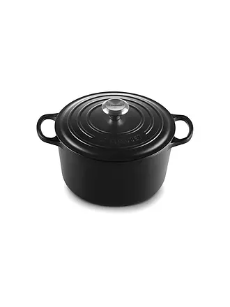LE CREUSET | Bräter rund hoch SIGNATURE 24cm Schwarz | hellgrau