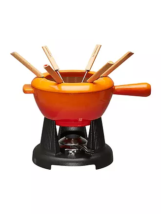 LE CREUSET | Fondue Set Gusseisen Ofenrot | 