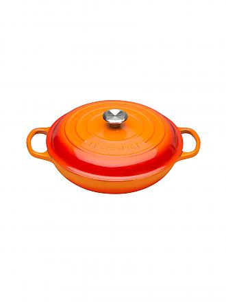 LE CREUSET | Gourmet Profitopf 30cm SIGNATURE Azure | orange