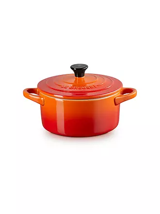 LE CREUSET | Mini Cocotte 14cm/0,65l KLASSIK Schwarz | orange