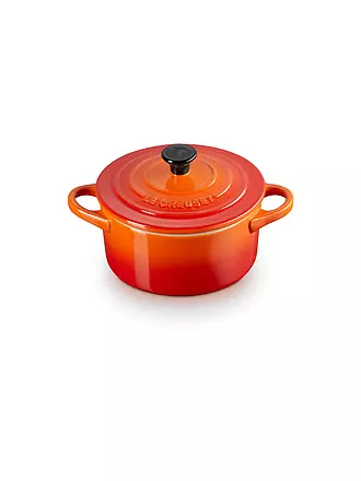 LE CREUSET | Mini Cocotte 14cm/0,65l KLASSIK Schwarz | orange