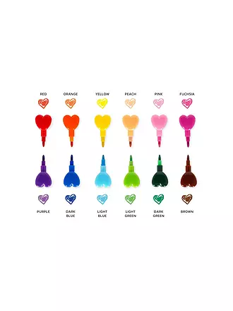 LEGAMI | 12 stapelbare Buntstifte – Träume in Farbe Herz | keine Farbe