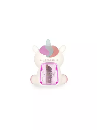 LEGAMI | Leuchtender Bleistiftspitzer mit Behälter – Anspitzen ist Magie UNICORN | keine Farbe
