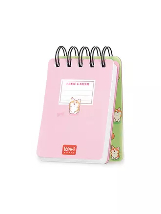 LEGAMI | Linierter Mini-Spiralnotizblock Corgi | keine Farbe