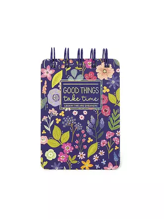 LEGAMI | Linierter Mini-Spiralnotizblock Flowers | keine Farbe