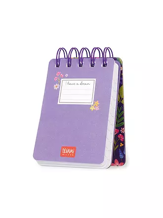 LEGAMI | Linierter Mini-Spiralnotizblock Flowers | keine Farbe