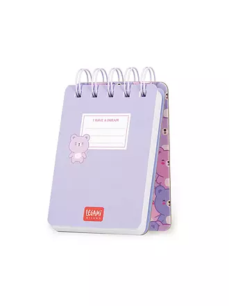 LEGAMI | Linierter Mini-Spiralnotizblock Teddy Bear | keine Farbe