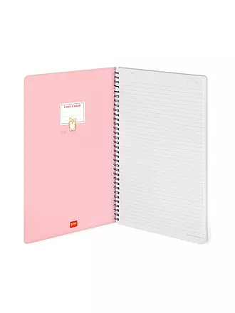 LEGAMI | Liniertes Notizbuch -Maxi - Spiralbindung - A4-Format CORGI | keine Farbe