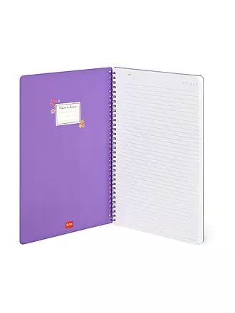 LEGAMI | Liniertes Notizbuch -Maxi - Spiralbindung - A4-Format FLOWERS | keine Farbe