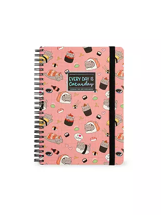 LEGAMI | Liniertes Notizbuch -Maxi - Spiralbindung - A4-Format SUSHI  CAT | keine Farbe