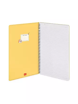 LEGAMI | Liniertes Notizbuch -Maxi - Spiralbindung - A4-Format SUSHI  CAT | keine Farbe