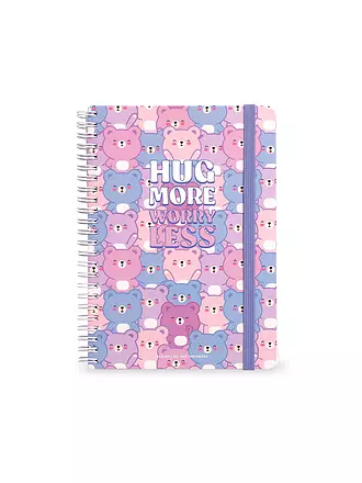 LEGAMI | Liniertes Notizbuch -Maxi - Spiralbindung - A4-Format TEDDY BEAR | keine Farbe