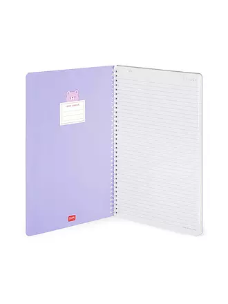 LEGAMI | Liniertes Notizbuch -Maxi - Spiralbindung - A4-Format TEDDY BEAR | keine Farbe