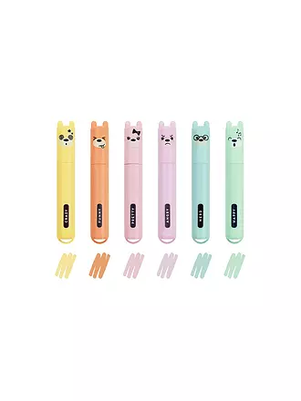 LEGAMI | Set mit 6 Mini-Textmarkern TEDDY'S STYLE | keine Farbe