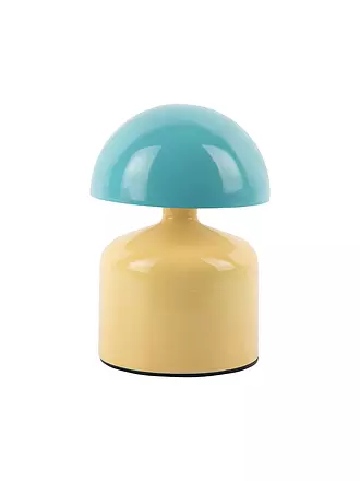 LEITMOTIV | LED Tischlampe FUNKY IMPETU Peach Orange/Aqua Blue | gelb