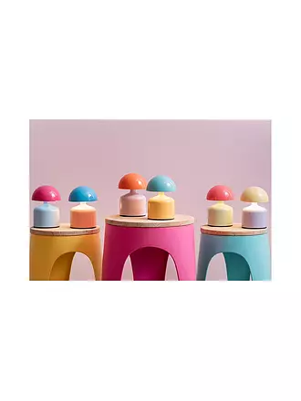 LEITMOTIV | LED Tischlampe FUNKY IMPETU Soft Blue/Bright Pink | gelb
