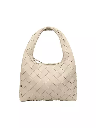 LES VISIONNAIRES | Ledertasche - Hobo JADE WEAVE | weiss