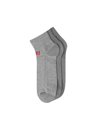 LEVI'S® | Sneaker Socken 3er Pkg. Batwing jet black | hellgrau