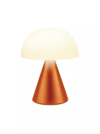 LEXON | LED Lampe MINA L 17cm Alu Finish | orange