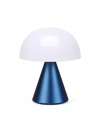 LEXON | LED Lampe MINA M 11cm Alu Finish | dunkelblau