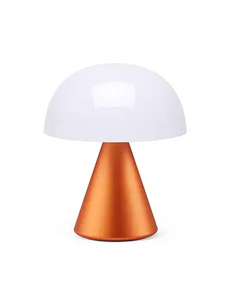 LEXON | LED Lampe MINA M 11cm Alu Finish | orange