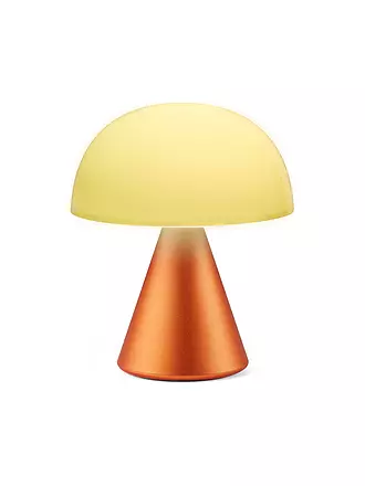 LEXON | LED Lampe MINA M 11cm Alu Finish | orange
