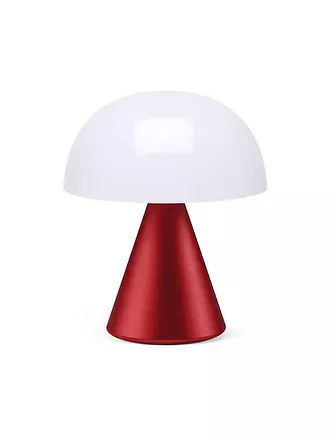 LEXON | LED Lampe MINA M 11cm Alu Finish | dunkelrot