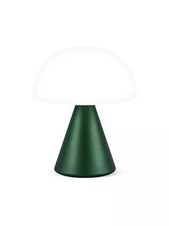 LEXON | LED Lampe MINA M 11cm Alu Finish | dunkelgrün