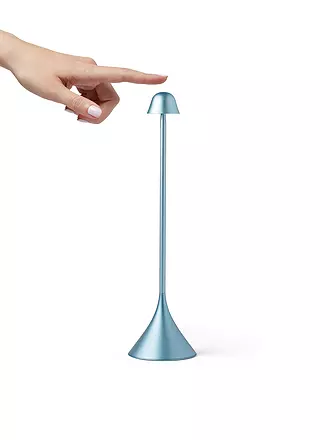 LEXON | LED Lampe STELI 28,6cm Dark-Green | hellblau