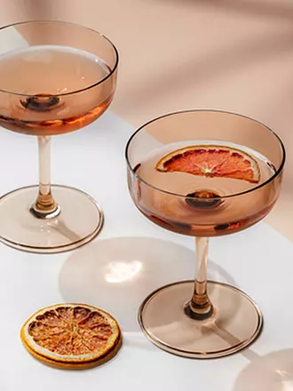 LIKE BY VILLEROY & BOCH | Like Glass Sektschale / Dessertschale Set 2tlg 12x9cm Grape | orange
