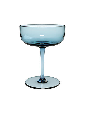 LIKE BY VILLEROY & BOCH | Like Glass Sektschale / Dessertschale Set 2tlg 12x9cm Grape | hellblau
