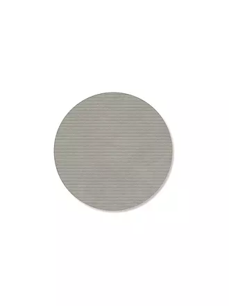LIND DNA |  Glasuntersetzer 10cm CORDUROY RUND Light Grey | dunkelgrün