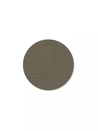 LIND DNA |  Glasuntersetzer 10cm CORDUROY RUND Light Grey | dunkelgrün