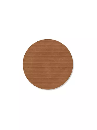 LIND DNA |  Glasuntersetzer 10cm CORDUROY RUND Nature | hellgrau