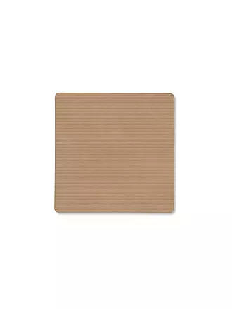 LIND DNA |  Glasuntersetzer 10x10cm CORDUROY ECKIG Light Grey | camel