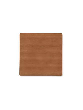LIND DNA |  Glasuntersetzer 10x10cm CORDUROY ECKIG Light Grey | braun