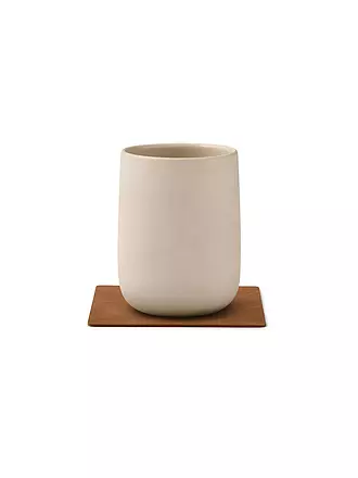 LIND DNA |  Glasuntersetzer 10x10cm CORDUROY ECKIG Light Grey | braun