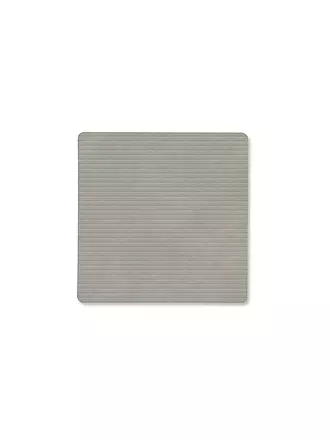 LIND DNA |  Glasuntersetzer 10x10cm CORDUROY ECKIG Light Grey | dunkelgrün