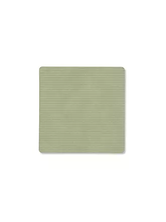 LIND DNA |  Glasuntersetzer 10x10cm CORDUROY ECKIG Light Grey | olive