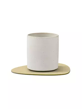 LIND DNA |  Glasuntersetzer 11x13cm CORDUROY OVAL Light Grey | beige