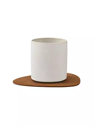 LIND DNA |  Glasuntersetzer 11x13cm CORDUROY OVAL Light Grey | braun