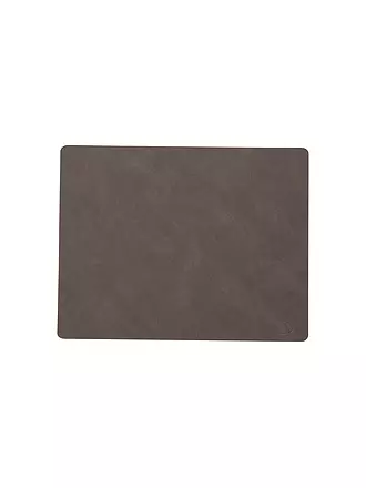 LIND DNA | Leder Platzset eckig NUPO 35x45cm Caviar | rot