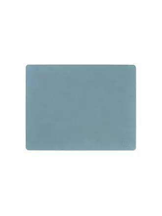 LIND DNA | Leder Platzset eckig NUPO 35x45cm Caviar | hellblau