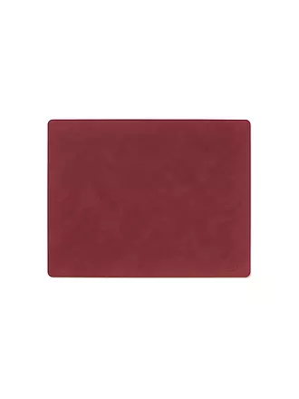 LIND DNA | Leder Platzset eckig NUPO 35x45cm Caviar | rot