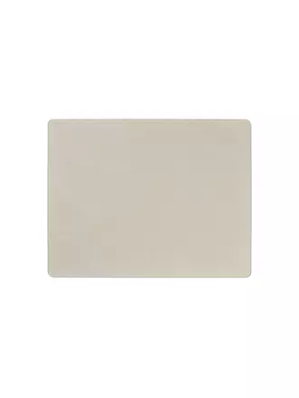 LIND DNA | Leder Tischset NUPO 35x45cm Oyster White | hellbraun