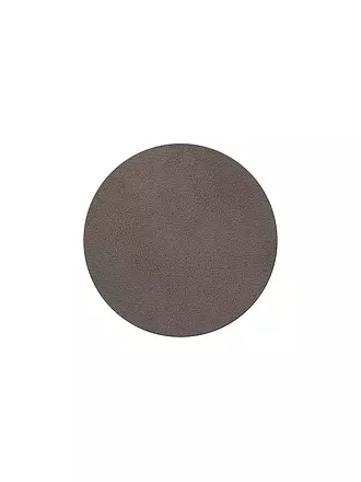 LIND DNA | Leder Untersetzer rund 10cm Caviar | rot