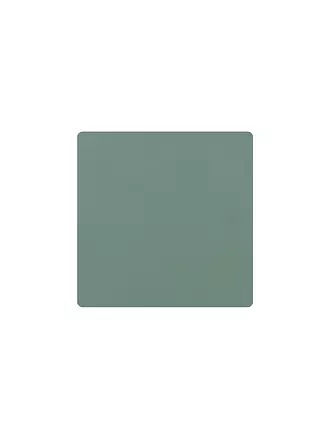 LIND DNA | Leder-Untersetzer eckig 10x10cm Pastel Green | hellbraun