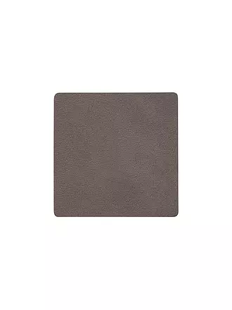 LIND DNA | Leder-Untersetzer eckig Nupo 10x10cm Brown | braun