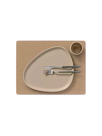LIND DNA | Tischset 35x45cm CORDUROY ECKIG Light Grey | camel